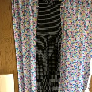 Hi-lo dress striped